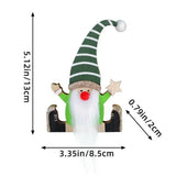 Gnome Wooden Ornaments Wood Santa Dwarf Man Desktop Decor Portable Wooden Hang Craft Gnome Elf Party Supplies For Doors Window