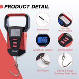 Goture Portable Travel Luggage Weighing Scale Mini Digital Scale LED Weight Scales Kitchen 50kg Fishing Girp Tool