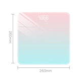 Gradient Color Intelligent LCD Electronic Scale Digital Display Glass Weight Scale Balance Body Health And Weight Loss