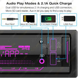 Grandnavi 1 Din MP3 Car Radio Audio Stereo FM Aux Input Receiver SD TF USB 12V In-dash Bluetooth Multimedia Auto Radio Player