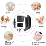 Air Compression Leg Massager Presoterapia Recovery System Pump Boots 6 Chambers for Muscle Relief Blood Circulation Athletes