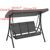191*120*18 / 23CM Waterproof Swing Canopy Dust Swing Canopy Garden Chair Tent Porch Top Cover Swing Roof