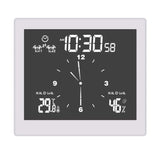 Multifunctional Waterproof Bathroom Clock Thermometer Hygrometer Home Desktop Timer Analog Display Count Down Limit Alarm Meter