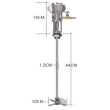 5 Gallon Industrial Pneumatic Mixer Paint Ink Glue 60L Liquid Air Mixing Machine 50-2800RPM Adjustable Air Agitator Stirrer