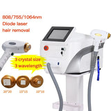 4000W Newest 755Nm 808Nm 1064Nm 3 Wavelength 808Nm Diode Laser 808Nm Laser Hair Removal Machine For Salon