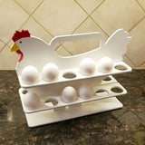 Creative Egg Holder Wooden Egg Storage Racks Kitchen Removable Portable Countertop Display Egg Skelter Home Decoration