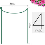 6 Pack Plant Support Stakes Ring Cage Metal Garden Plant Stake Plant Support Ring for Peony Tomato Vegetable Rose Flowers Vine