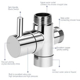 Shower Diverter Shower Faucet  Three-way Diverter Valve Shower Nozzle Switch  one-point two-cnnector Converter