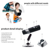2in1 WiFi Digital 1000x USB Microscope 8 LED 1080P Magnifier Camera For Android IOS iPhone iPad Electronics Industry Metal Base