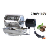 Electric Coffee Roaster Stainless Steel Coffee Bean Roast Machine Popcorn Nuts Grains Beans Baking Rotation 40W