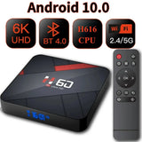 H60 Android 10.0 TV Box Allwinner H616 2GB RAM 16GB ROM 6K HD Support 2.4G&5G WiFi Bluetooth Smart Box Media Player Set Top Box