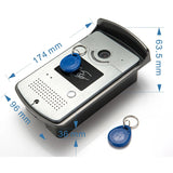 9 inch LCD 4-Wire Wired Video Door Phone Intercom Entry System 2 Monitor + 1 ID Card Key Camera + Electric Control Door Lock