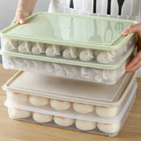 Single Layer Refrigerator Food Dumplings Airtight Storage Container Plastic Box Household storage box storage tools