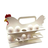 Creative Egg Holder Wooden Egg Storage Racks Kitchen Removable Portable Countertop Display Egg Skelter Home Decoration