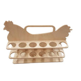 Creative Egg Holder Wooden Egg Storage Racks Kitchen Removable Portable Countertop Display Egg Skelter Home Decoration