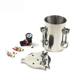 2L 304 Stainless Steel Dispenser Pressure Tank Pressure Barrel Dispensing Valve Fluid Dispensing Storage Bucket