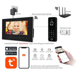 Tuya 1080P 7inch Intercom WIFI Video Intercom System Waterproof Password Unlock Camera Wifi Video Door Bell Doorbell System