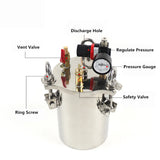 2L 304 Stainless Steel Dispenser Pressure Tank Pressure Barrel Dispensing Valve Fluid Dispensing Storage Bucket