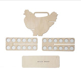 Creative Egg Holder Wooden Egg Storage Racks Kitchen Removable Portable Countertop Display Egg Skelter Home Decoration