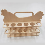 Creative Egg Holder Wooden Egg Storage Racks Kitchen Removable Portable Countertop Display Egg Skelter Home Decoration