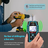 HANMATEK SF1 Stud Finder Wood Studs Metal Detecion Detection of live cable Metal Depth Measurement Finder Wall Detector LCD HD