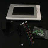 For 1V2 LCD 7'' TFT LCD Wired Video Door Phone Visual Video Intercom Speakerphone Intercom System ADD DC Power Supply