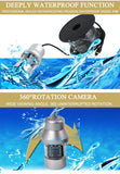 F08 200m 7"LCD Fish Finder underwater camera 1000TVL 360 degree Underwater Rotating Fishing Camera Kit