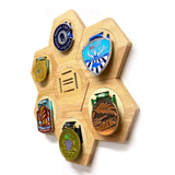 Wooden Hexagon Medals Storage Shelf Racks Medal Album for Households Bedroom Decoration Homes Decorative Accessories