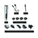 Hair Clippers Beard Trimmer Mens Grooming Kit 16 In 1 Cordless Waterproof LCD Display Shaver Body Face Nose Ear Trimmer