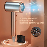 Hair Dryer 1500W Hair Care with Collagen Strong Wind Multi-speed Air Temperature Regulation Fast Drying Low Radiation