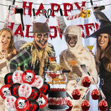 Halloween Bloody Party Decorations Scary Decorations Party Supplies Kit Bloody Themed Happy Halloween Balloon Banner Kit With