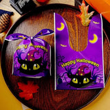 Halloween Candy Bags 50PCS Spooky Cartoon Cat Novelty Bag With Rabbit Ears Halloween Costume Accessories For Chocolate Cookies