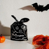 Halloween Candy Bags 50PCS Spooky Cartoon Cat Novelty Bag With Rabbit Ears Halloween Costume Accessories For Chocolate Cookies
