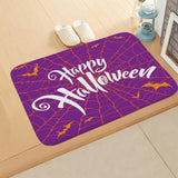 Halloween Entrance Mat Decorative Spider Web Floor Door Rug Washable & Reusable Outdoor Front Door Mat Halloween Decoration