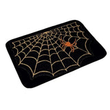 Halloween Entrance Mat Decorative Spider Web Floor Door Rug Washable & Reusable Outdoor Front Door Mat Halloween Decoration