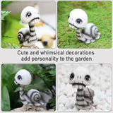 Halloween Garden Ornament Halloween Rustic Snail Skull Sculpture Creative Gifts For Tabletop Front Door Panels Stairs Living