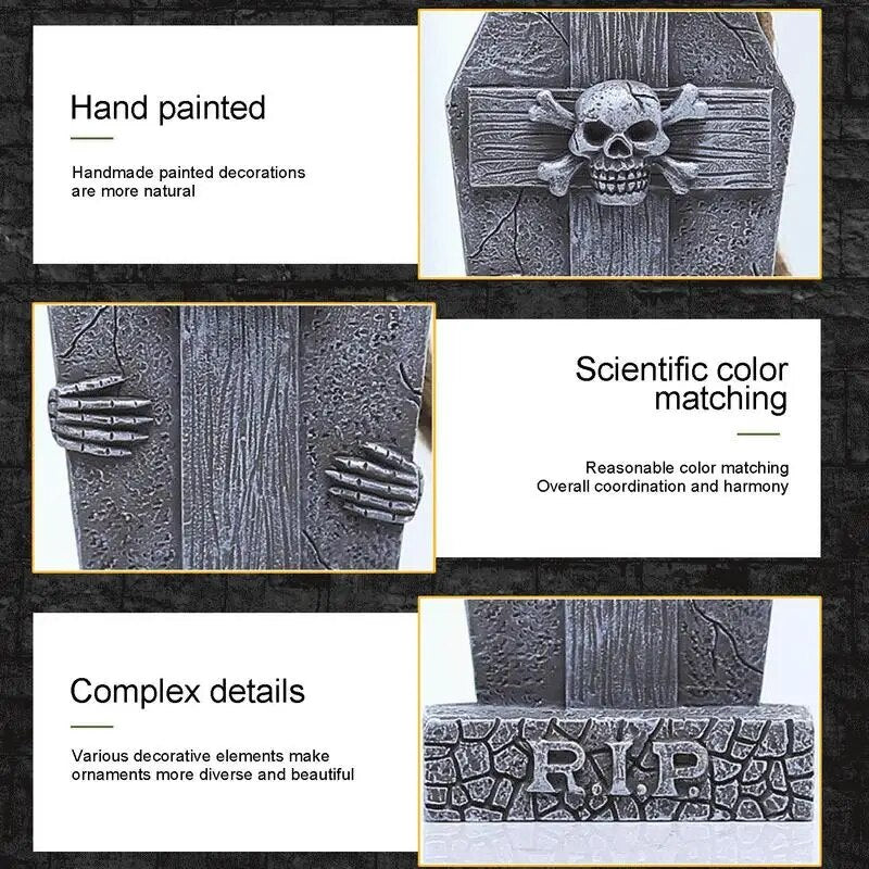 Halloween Gravestones Pendant Eerie Halloween Ornament Ghastly Sign Outdoor Home Decor Products For Living Room Bedroom Garden