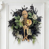 Halloween Mummy Wreath Rose Spider Wreath With Mummy For Halloween Halloween Decoration For Fireplace Bedrooms Dining Room Front