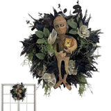 Halloween Mummy Wreath Rose Spider Wreath With Mummy For Halloween Halloween Decoration For Fireplace Bedrooms Dining Room Front