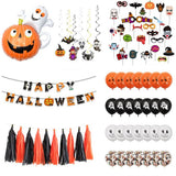 Halloween Party Decorations Kit Creative Halloween Banner Balloon Decor Reusable Halloween Background Layout Banner
