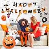 Halloween Party Decorations Kit Creative Halloween Banner Balloon Decor Reusable Halloween Background Layout Banner