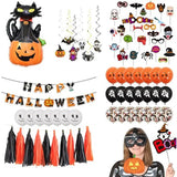 Halloween Party Decorations Kit Creative Halloween Banner Balloon Decor Reusable Halloween Background Layout Banner