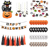 Halloween Party Decorations Kit Creative Halloween Banner Balloon Decor Reusable Halloween Background Layout Banner