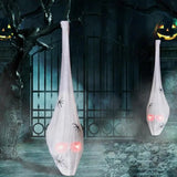 Halloween Pendant Hang Head Spider Skull Head Prop With Led Light Led Light Up Hang Decoration Outdoor Large Props Led Decor For