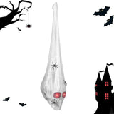 Halloween Pendant Hang Head Spider Skull Head Prop With Led Light Led Light Up Hang Decoration Outdoor Large Props Led Decor For