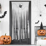 Halloween Sidelight Curtains Window Decorations Hang Door Curtains For Halloween Reusable Halloween Front Door Curtains Decor