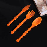 Halloween Silverware Set  Halloween Skeleton Forks Skull Spoons Spooky Gothic Cutlery Set Party Supplies Decorative for Home