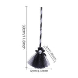 Halloween Witch Costume Broom Witch Accessories For Spooky Halloween Witch Costume Skull Broom Ribbon Hat For Theme Party
