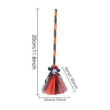 Halloween Witch Costume Broom Witch Accessories For Spooky Halloween Witch Costume Skull Broom Ribbon Hat For Theme Party