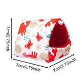 Hamster Cozy House Funny Crab Pattern Nest With No Shedding Hamster Accessories For Golden Silk Bear Hamsters Dwarf Hamsters